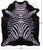 Zebra Animal Print Natural Cowhide Rug - X-Large 7' 0"H x 5' 10"W