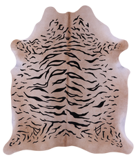 Thumbnail for Tiger Animal Print Natural Cowhide Rug - X-Large 7' 6