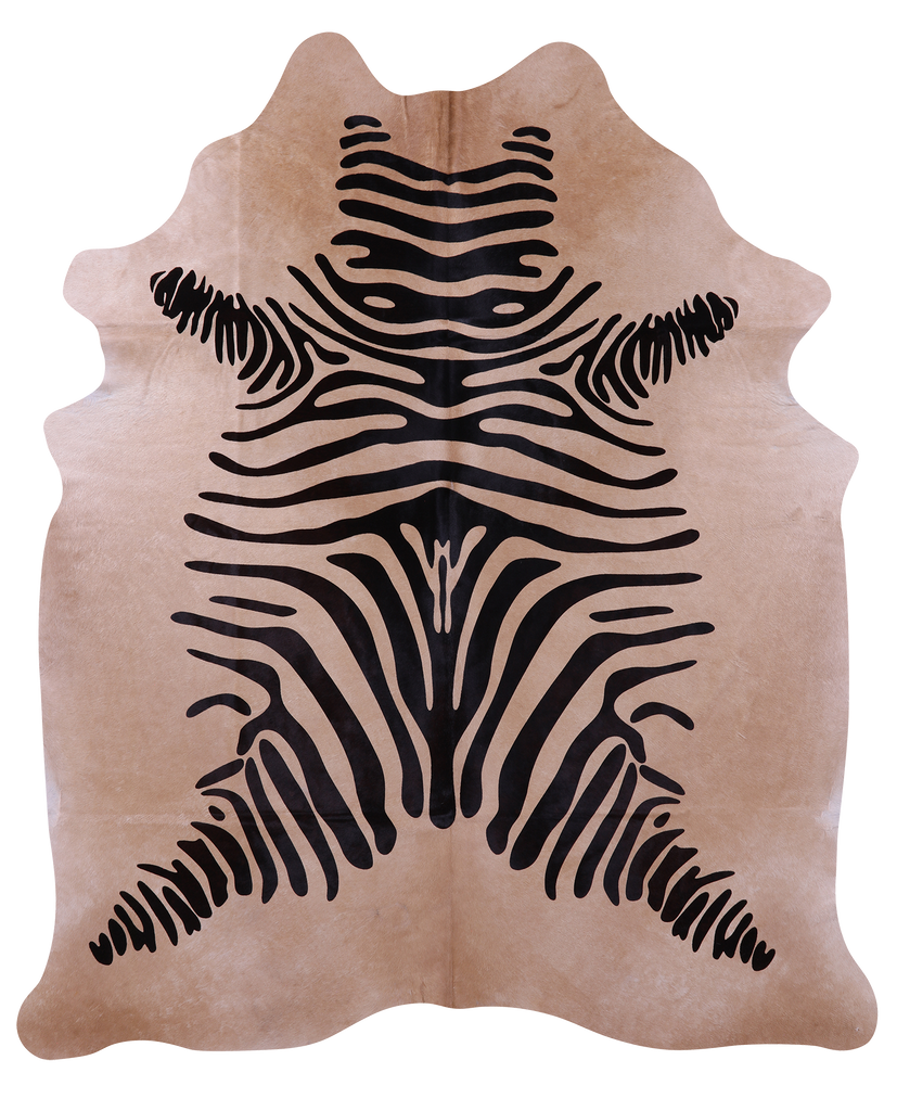 Zebra Animal Print Natural Cowhide Rug - XX-Large 8' 0"H x 6' 9"W