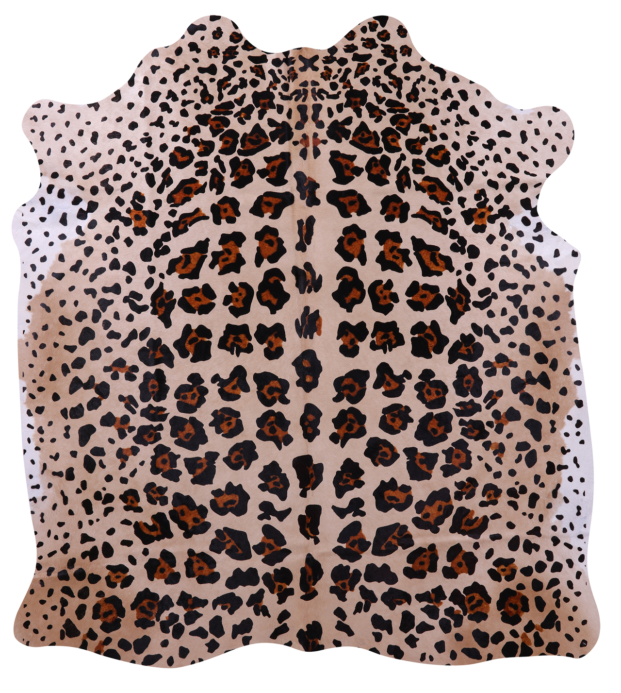 Jaguar Animal Print Natural Cowhide Rug - Large 6' 6"H x 5' 10"W