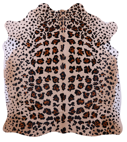 Jaguar Animal Print Natural Cowhide Rug - Large 6' 6