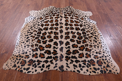 Jaguar Animal Print Natural Cowhide Rug - Large 6' 6