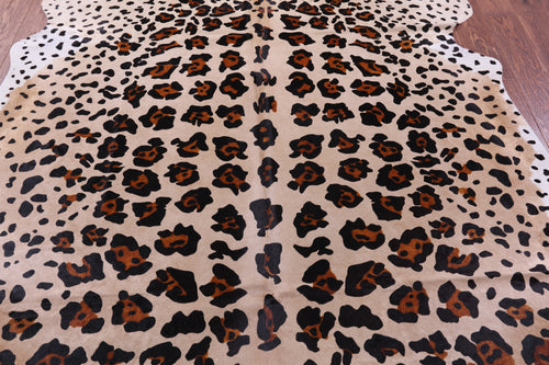 Jaguar Animal Print Natural Cowhide Rug - Large 6' 6