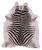 Zebra Animal Print Natural Cowhide Rug - XX-Large 8' 1"H x 6' 10"W