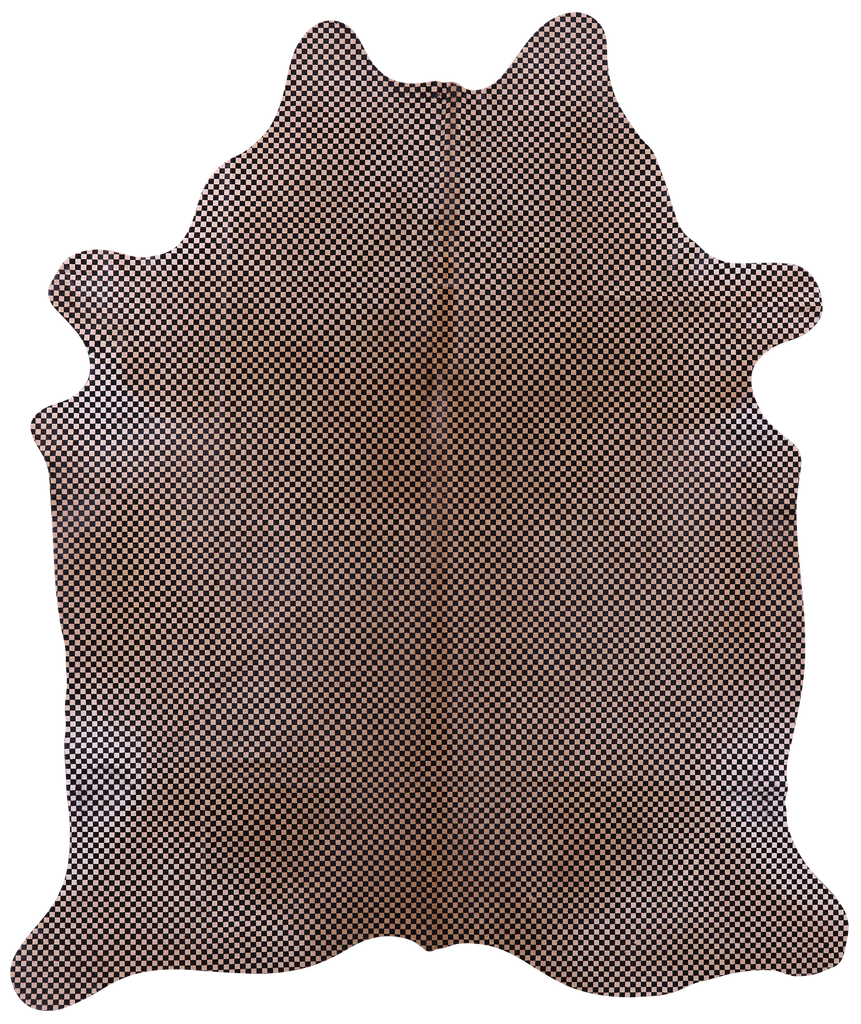 Printed Natural Cowhide Rug - X-Large 7' 7"H x 6' 4"W