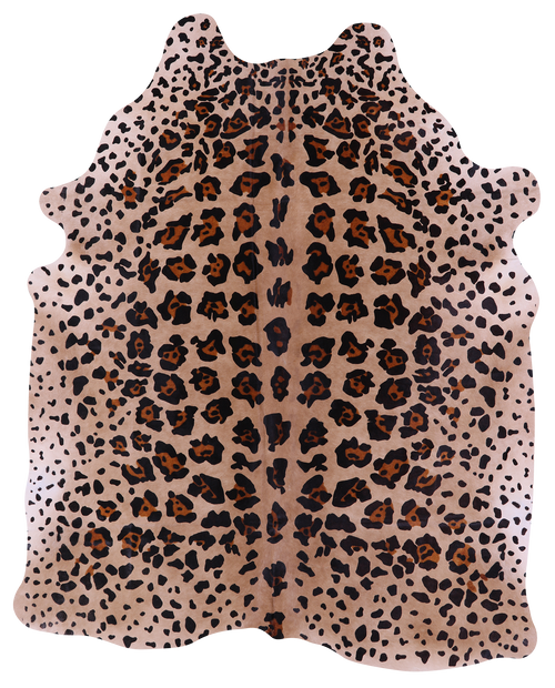 Jaguar Animal Print Natural Cowhide Rug - X-Large 7' 2