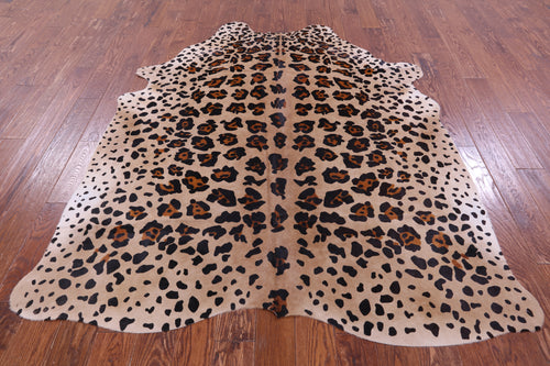 Jaguar Animal Print Natural Cowhide Rug - X-Large 7' 2