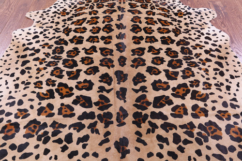 Jaguar Animal Print Natural Cowhide Rug - X-Large 7' 2