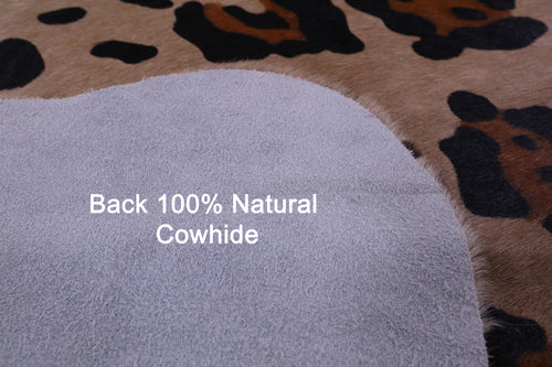 Jaguar Animal Print Natural Cowhide Rug - X-Large 7' 2