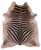 Zebra Animal Print Natural Cowhide Rug - XX-Large 7' 10"H x 6' 8"W