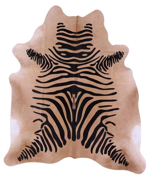 Zebra Animal Print Natural Cowhide Rug - XX-Large 7' 9
