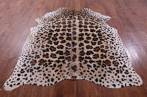 Jaguar Animal Print Natural Cowhide Rug - X-Large 7' 3