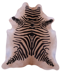 Thumbnail for Zebra Animal Print Natural Cowhide Rug - X-Large 7' 7