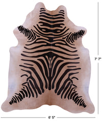 Thumbnail for Zebra Animal Print Natural Cowhide Rug - X-Large 7' 7