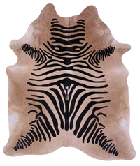 Thumbnail for Zebra Animal Print Natural Cowhide Rug - XX-Large 7' 8