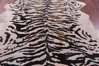 Thumbnail for Tiger Animal Print Natural Cowhide Rug - X-Large 7' 4