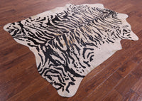 Thumbnail for Tiger Animal Print Natural Cowhide Rug - X-Large 7' 4