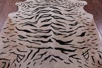 Thumbnail for Tiger Animal Print Natural Cowhide Rug - X-Large 7' 1