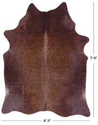 Thumbnail for Leopard Animal Print Natural Cowhide Rug - XX-Large 7' 9