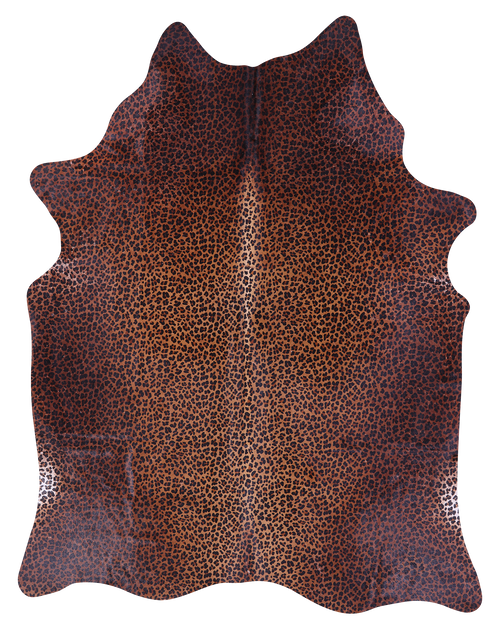 Leopard Animal Print Natural Cowhide Rug - XX-Large 7' 9