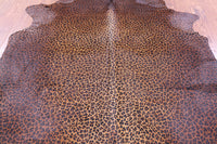 Thumbnail for Leopard Animal Print Natural Cowhide Rug - XX-Large 7' 9