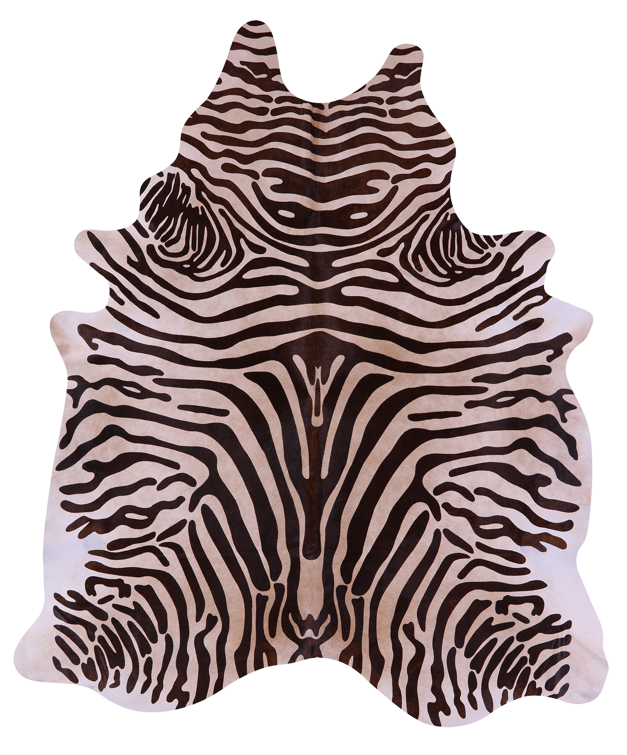 Zebra Animal Print Natural Cowhide Rug - XX-Large 8' 0"H x 6' 10"W
