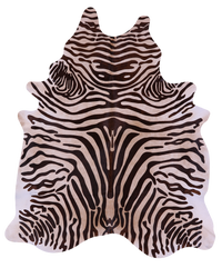 Thumbnail for Zebra Animal Print Natural Cowhide Rug - XX-Large 8' 0