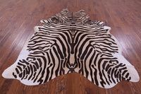 Thumbnail for Zebra Animal Print Natural Cowhide Rug - XX-Large 8' 0
