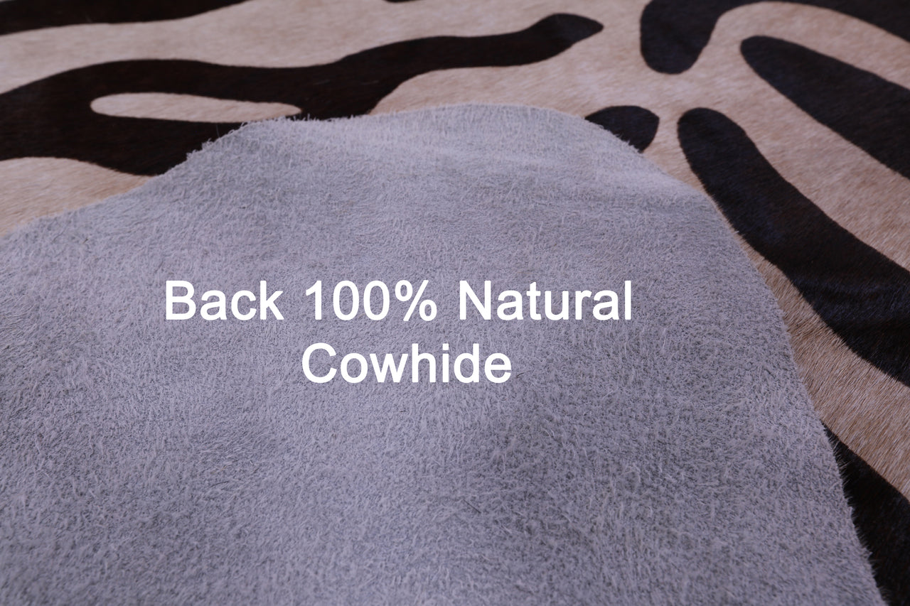 Zebra Animal Print Natural Cowhide Rug - XX-Large 8' 0"H x 6' 10"W