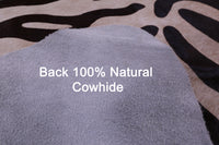 Thumbnail for Zebra Animal Print Natural Cowhide Rug - XX-Large 8' 0