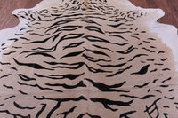 Thumbnail for Tiger Animal Print Natural Cowhide Rug - XX-Large 7' 8