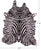Zebra Animal Print Natural Cowhide Rug - XX-Large 7' 10"H x 6' 6"W
