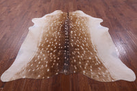 Thumbnail for Deer Animal Print Natural Cowhide Rug - X-Large 7' 1