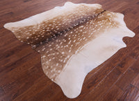 Thumbnail for Deer Animal Print Natural Cowhide Rug - X-Large 7' 1
