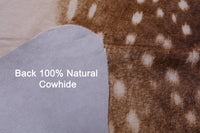 Thumbnail for Deer Animal Print Natural Cowhide Rug - X-Large 7' 1
