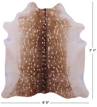 Thumbnail for Deer Animal Print Natural Cowhide Rug - X-Large 7' 1