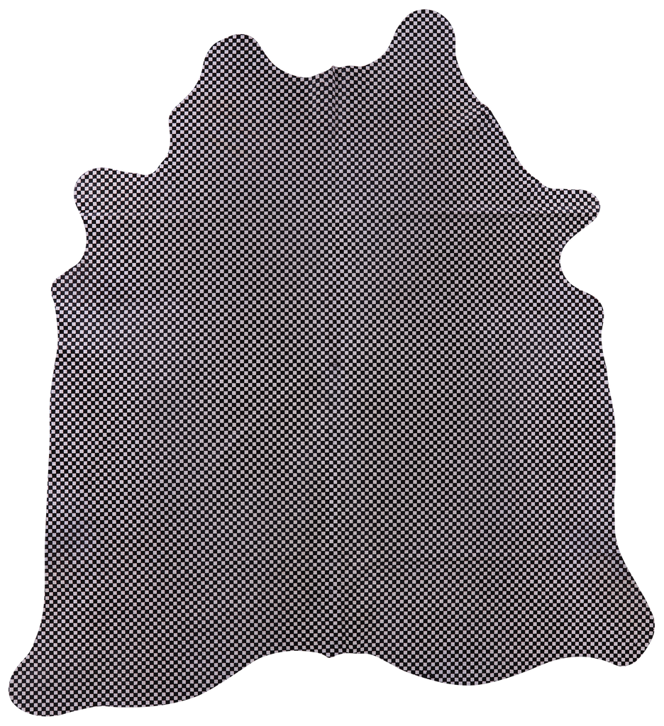 Printed Natural Cowhide Rug - X-Large 7' 0"H x 6' 6"W