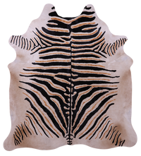Thumbnail for Zebra Animal Print Natural Cowhide Rug - X-Large 7' 5