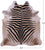 Zebra Animal Print Natural Cowhide Rug - X-Large 7' 5"H x 6' 9"W