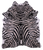 Zebra Animal Print Natural Cowhide Rug - X-Large 7' 4"H x 6' 4"W