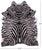 Zebra Animal Print Natural Cowhide Rug - X-Large 7' 4"H x 6' 4"W