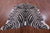 Zebra Animal Print Natural Cowhide Rug - X-Large 7' 6"H x 6' 5"W