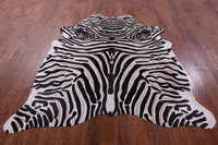Thumbnail for Zebra Animal Print Natural Cowhide Rug - X-Large 7' 6