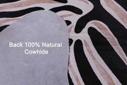 Zebra Animal Print Natural Cowhide Rug - X-Large 7' 6