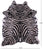 Zebra Animal Print Natural Cowhide Rug - X-Large 7' 6"H x 6' 5"W