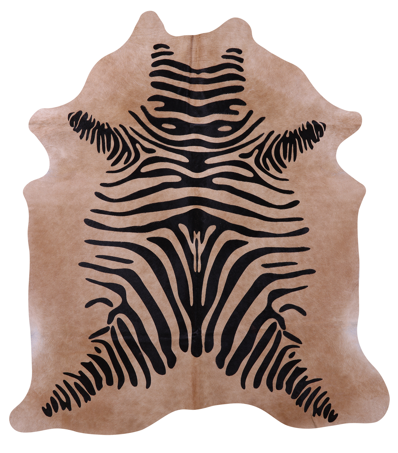 Zebra Animal Print Natural Cowhide Rug - XX-Large 7' 9"H x 6' 9"W
