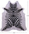 Zebra Animal Print Natural Cowhide Rug - X-Large 7' 3"H x 6' 4"W