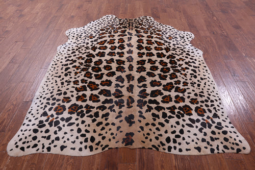 Jaguar Animal Print Natural Cowhide Rug - X-Large 7' 5
