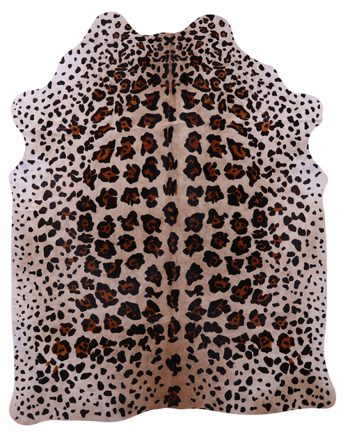 Jaguar Animal Print Natural Cowhide Rug - X-Large 7' 5