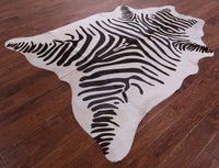 Thumbnail for Zebra Animal Print Natural Cowhide Rug - X-Large 7' 0